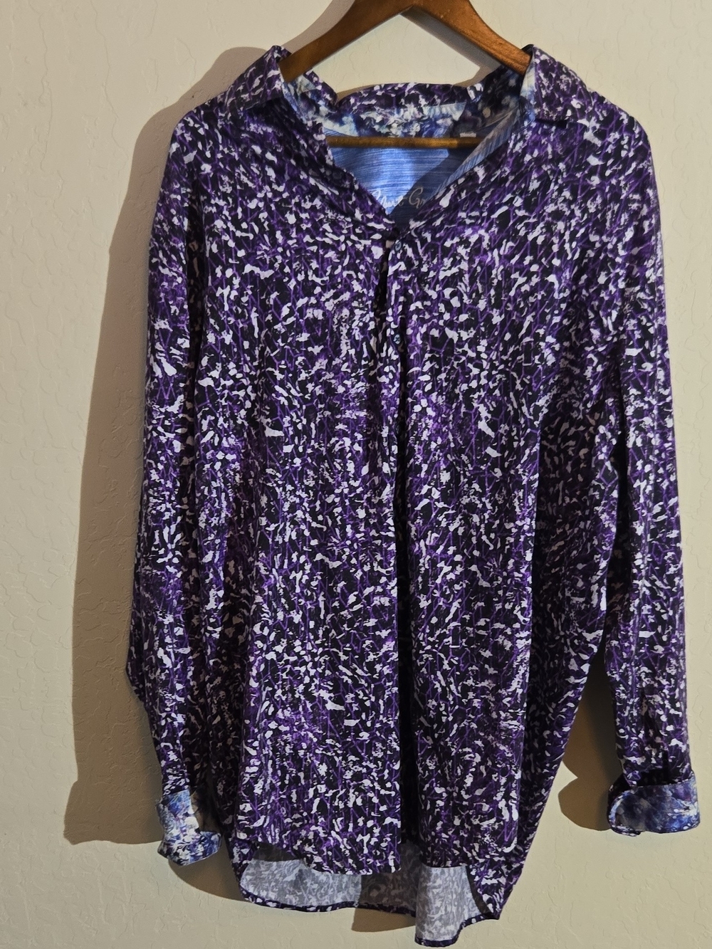 Robert Graham Men’s Purple Printed Button-Down Shirt